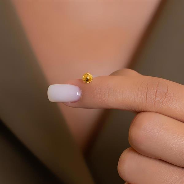 14 Ayar Altın Bombeli Top Model Geçmeli Hızma