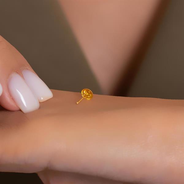 14 Ayar Altın Bombeli Top Model Geçmeli Hızma