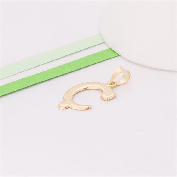 14 Ayar Altın Ç Harf Şirin Kolye Ucu