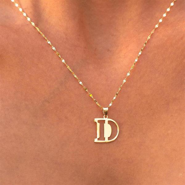 14 Ayar Altın D Harf Soft Kolye