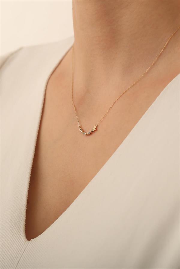 14 Ayar Altın Dorikalı Yıldız Minimal Kolye