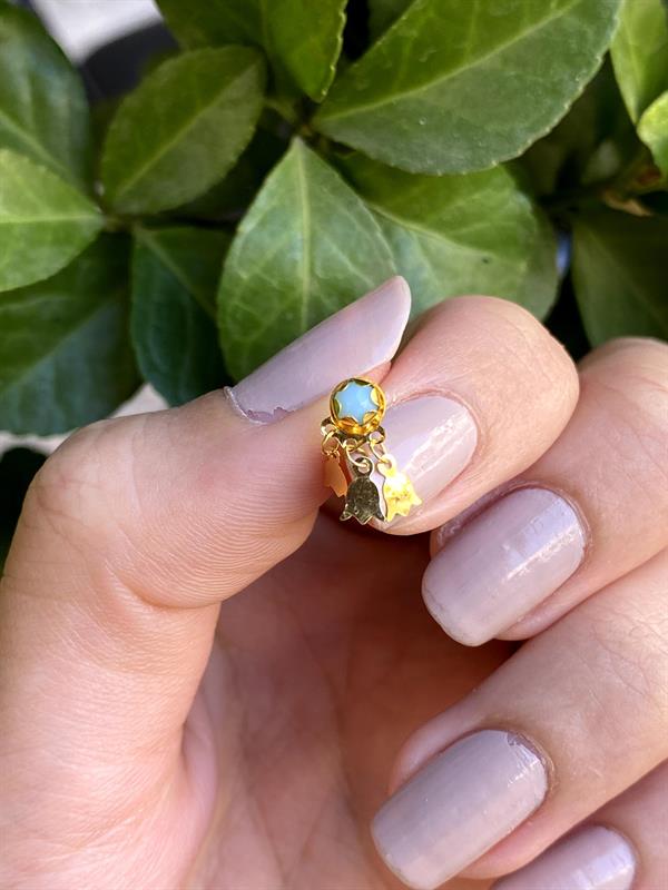 14 Ayar Altın Taşlı Ters Lale Geçmeli Hızma