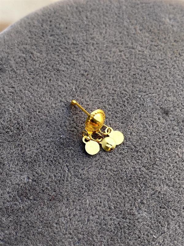 14 Ayar Altın Yuvarlak Pul Geçmeli Hızma