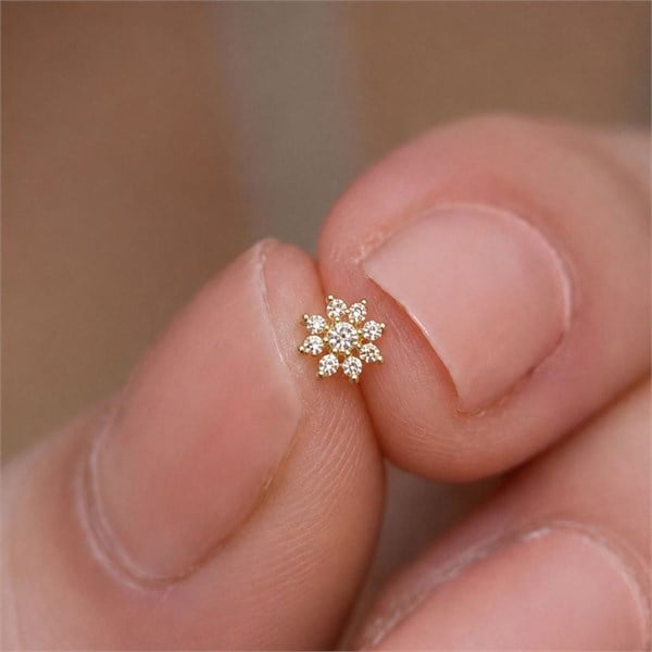 14 Ayar Altın Hale Tragus