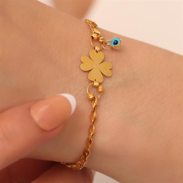 14 Ayar Altın Halep Yonca Bileklik