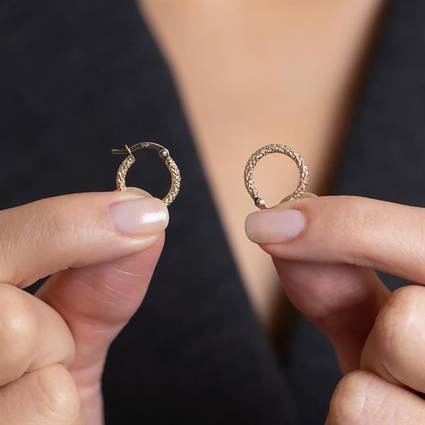 14 Ayar Altın Halka Küpe 1,4 mm