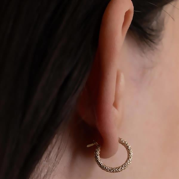 14 Ayar Altın Halka Küpe 1,4 mm