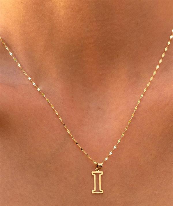 14 Ayar Altın I Harf Soft Kolye
