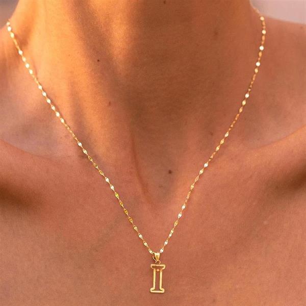 14 Ayar Altın İ Harf Soft Kolye