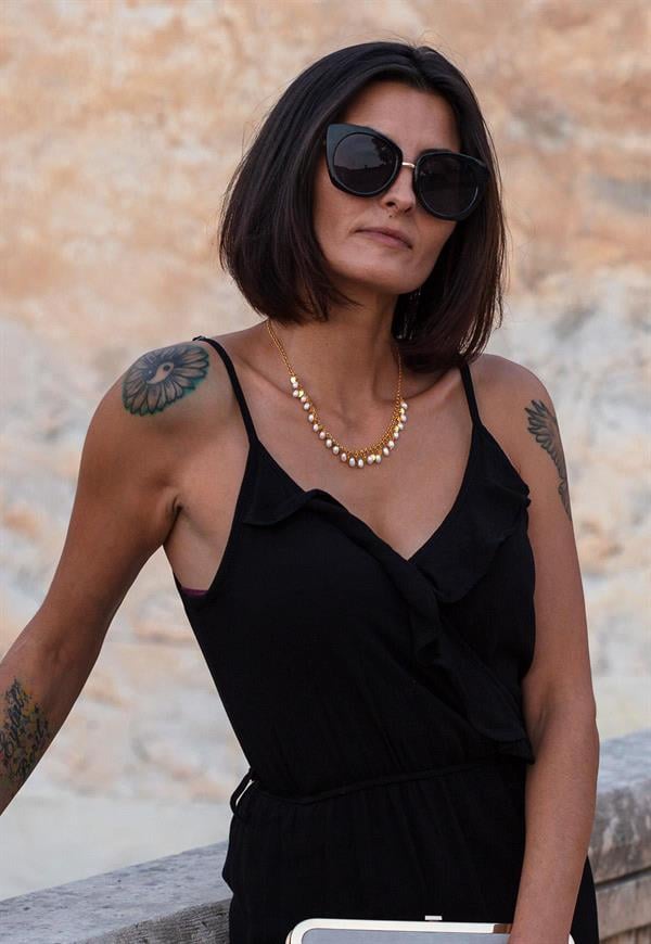 14 Ayar Altın İncili Pullu Gerdanlık