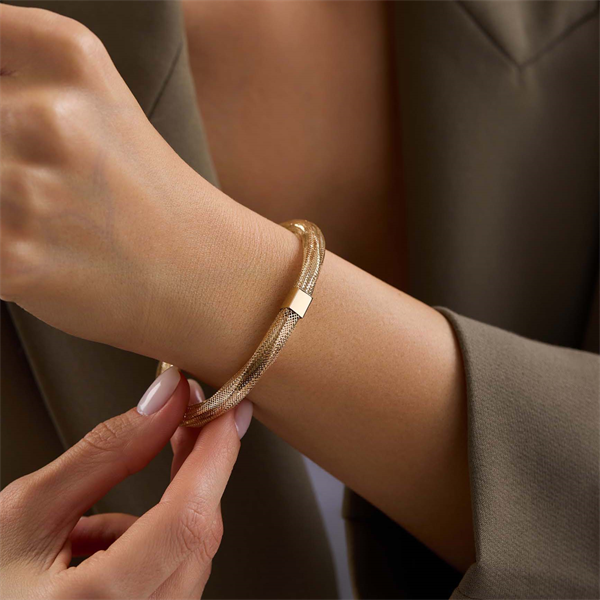 14 Ayar Altın İtalyan Esnek Kalın Burgu Bilezik