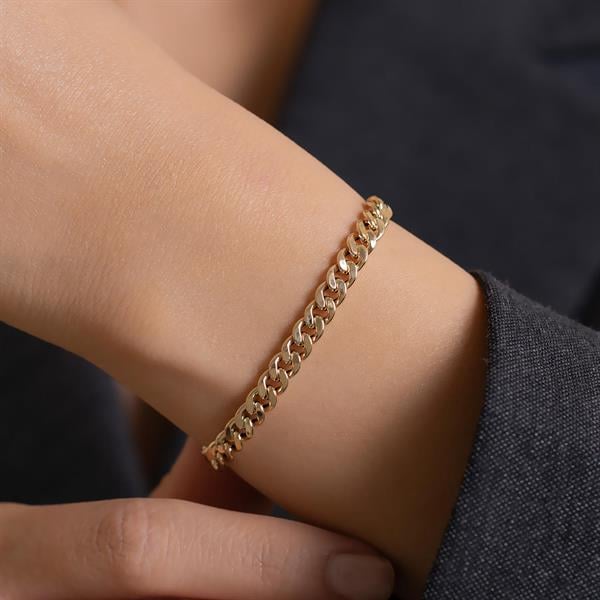 14 Ayar Altın İtalyan Gurmet Bileklik 6mm