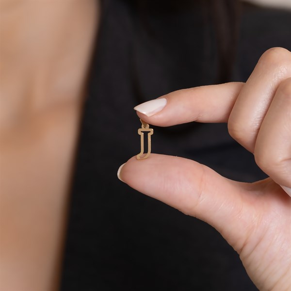 14 Ayar Altın J Harf Soft Kolye Ucu