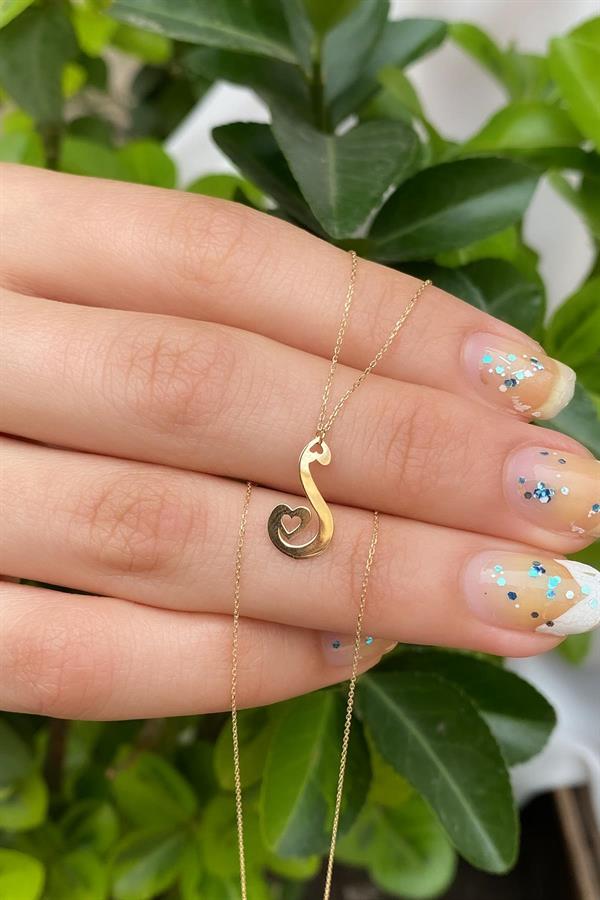 14 Ayar Altın Kalp Kolye