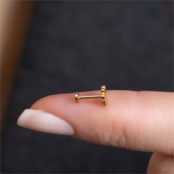 14 Ayar Altın Kar Tanesi Tragus