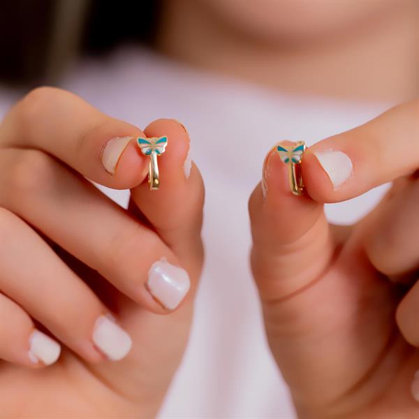 14 Ayar Altın Kelebek Çocuk Küpe