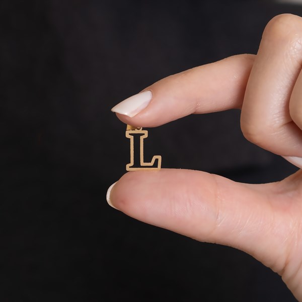 14 Ayar Altın L Harf Soft Kolye Ucu