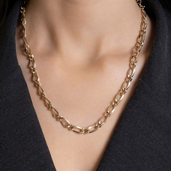 14 Ayar Altın Light Oval Halka Soft Kolye