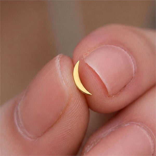 14 Ayar Altın Luna Tragus Piercing