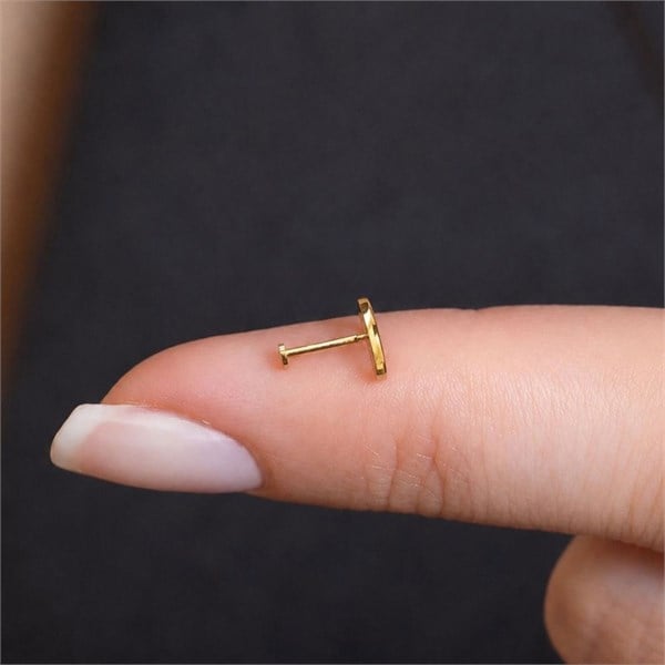 14 Ayar Altın Luna Tragus Piercing