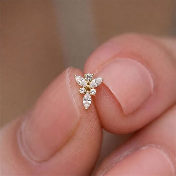 14 Ayar Altın Markiz Yusufçuk Tragus Piercing