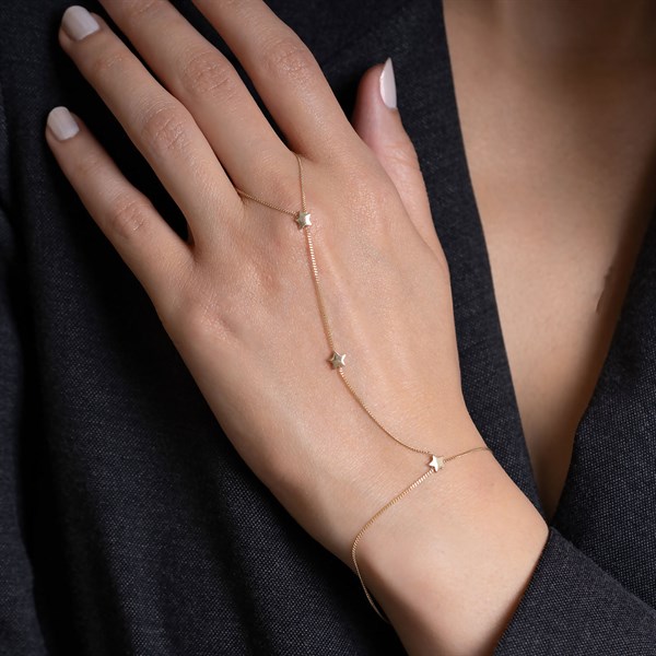 14 Ayar Altın Mini Yıldızlı Şahmeran 1 mm