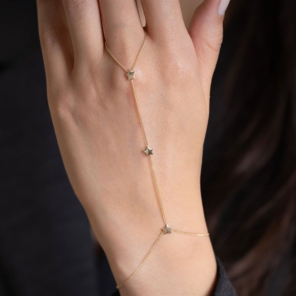 14 Ayar Altın Mini Yıldızlı Şahmeran 1 mm