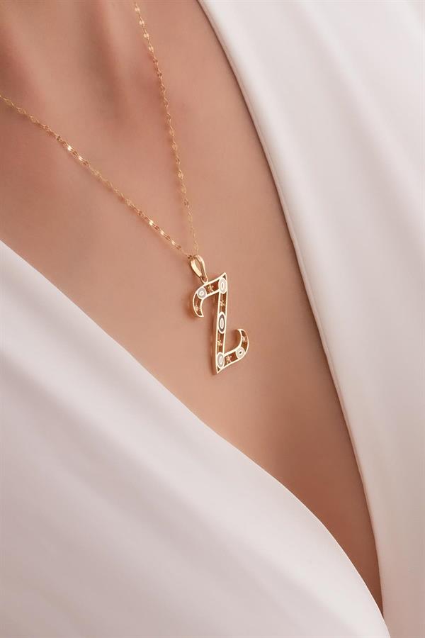 14 Ayar Altın Z Harf Göz Kolye
