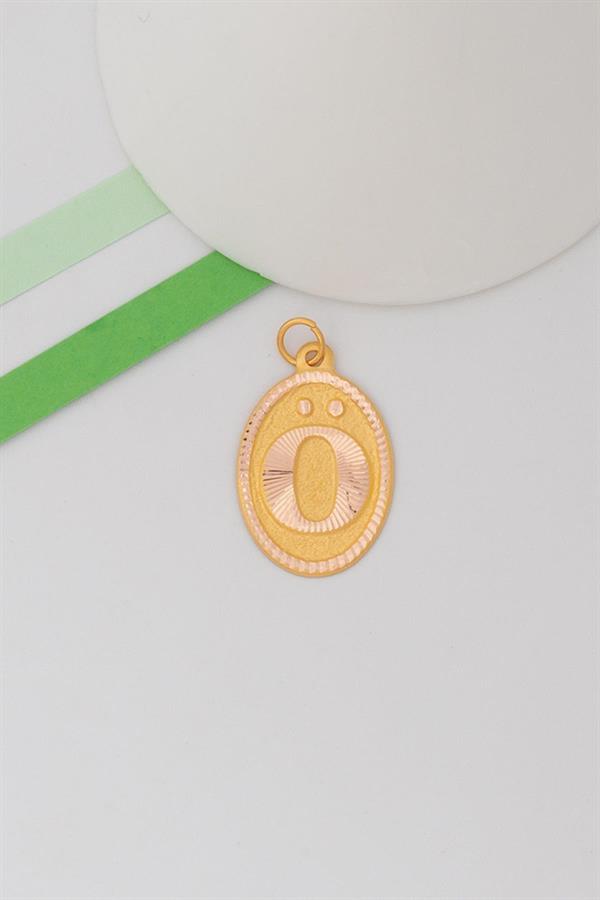 14 Ayar Altın Ö Harf Nostaljik Kolye Ucu