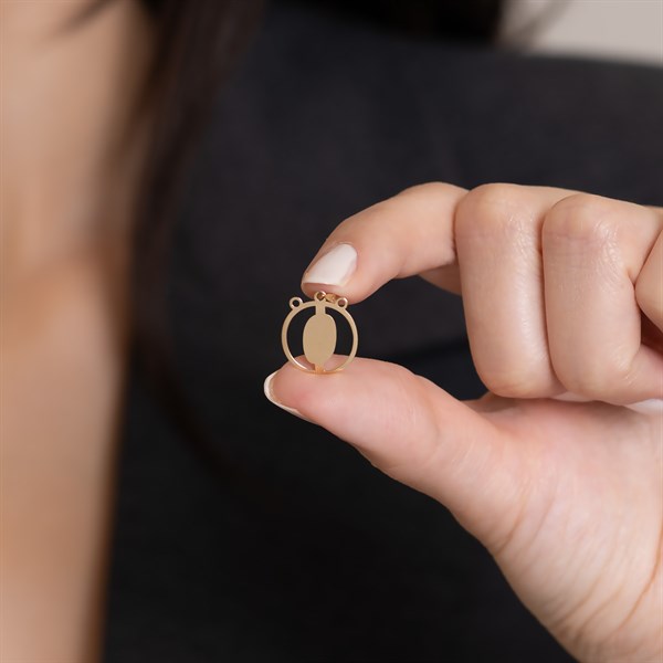 14 Ayar Altın Ö Harf Soft Kolye Ucu