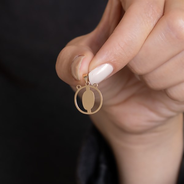 14 Ayar Altın Ö Harf Soft Kolye Ucu