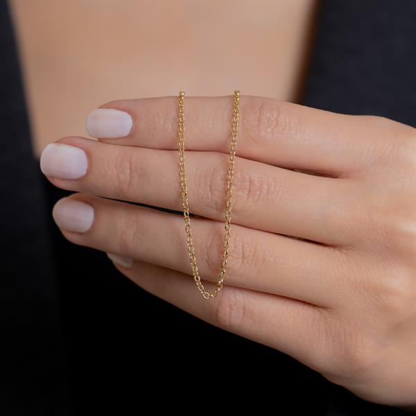 14 Ayar Altın Orta Kalın Doç Zincir Kolye