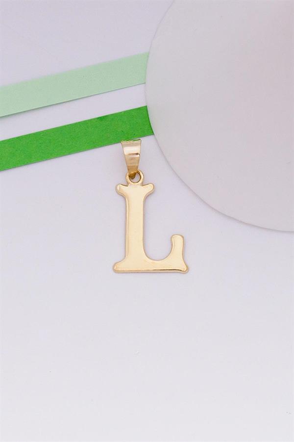14 Ayar Altın L Harf Şirin Kolye Ucu