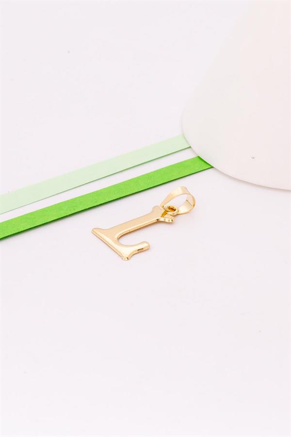 14 Ayar Altın L Harf Şirin Kolye Ucu