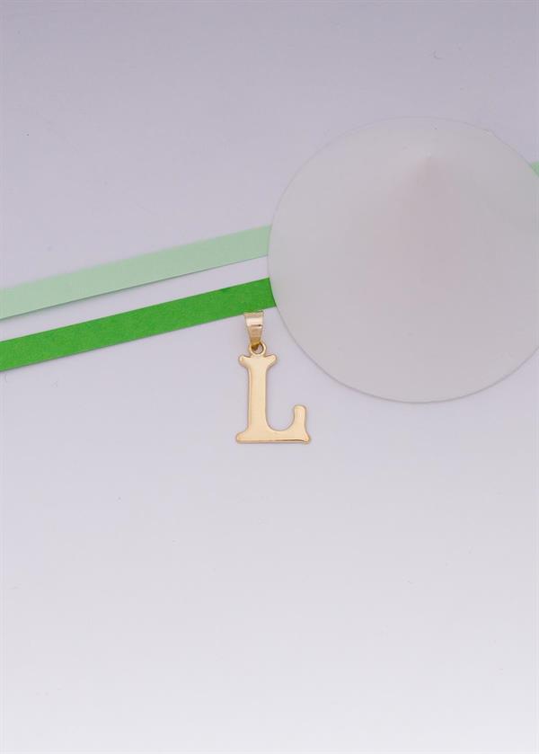 14 Ayar Altın L Harf Şirin Kolye Ucu