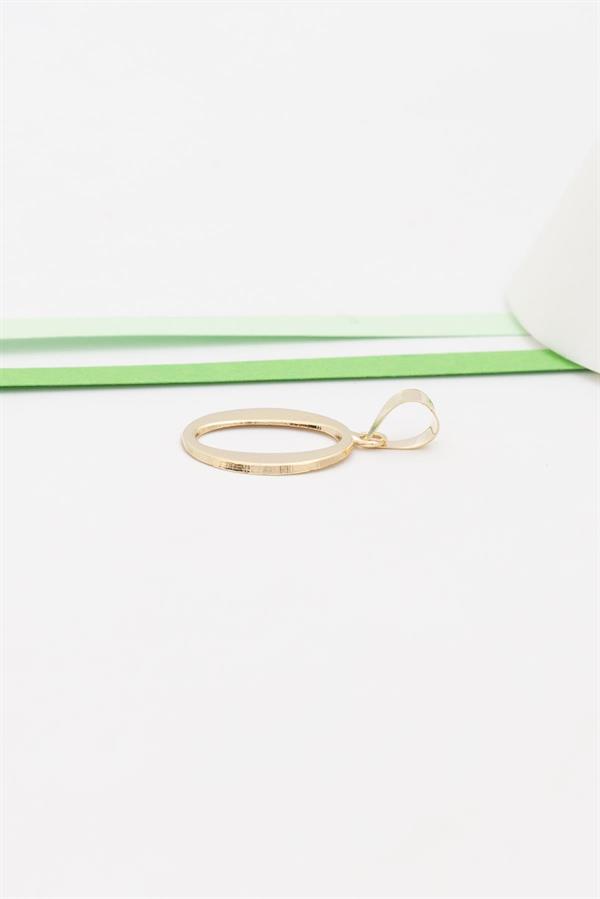 14 Ayar Altın O Harf Şirin Kolye Ucu