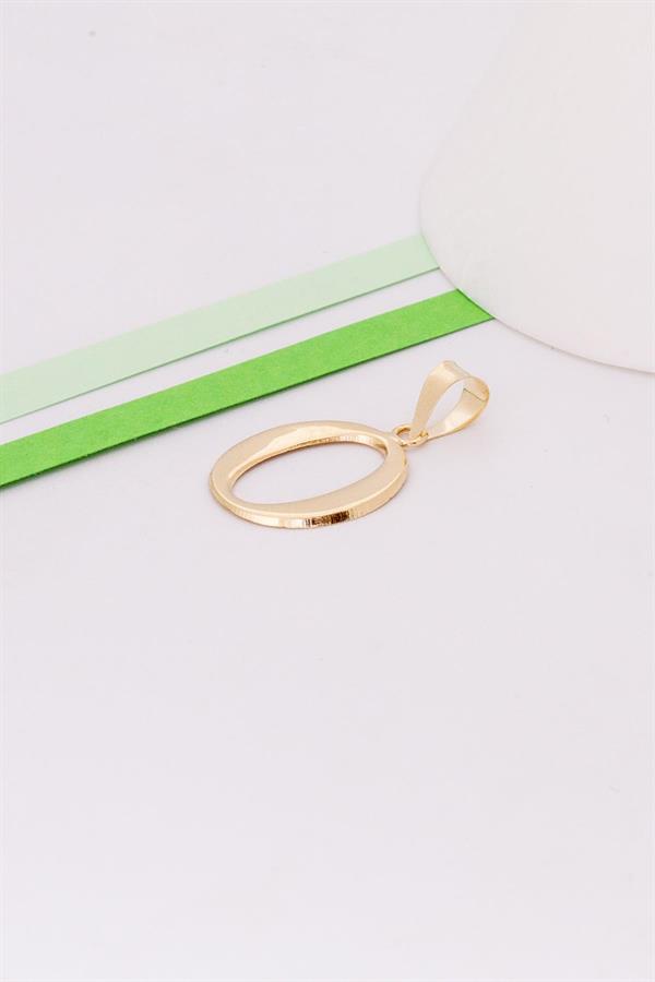 14 Ayar Altın O Harf Şirin Kolye Ucu