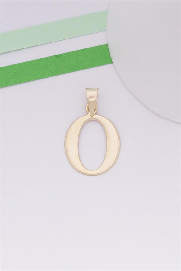 14 Ayar Altın O Harf Şirin Kolye Ucu