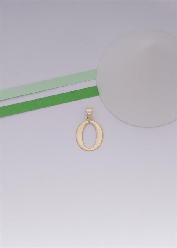 14 Ayar Altın O Harf Şirin Kolye Ucu