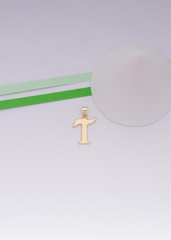 14 Ayar Altın T Harf Şirin Kolye Ucu