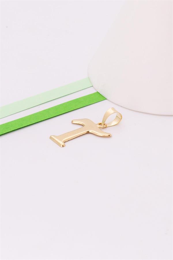 14 Ayar Altın T Harf Şirin Kolye Ucu