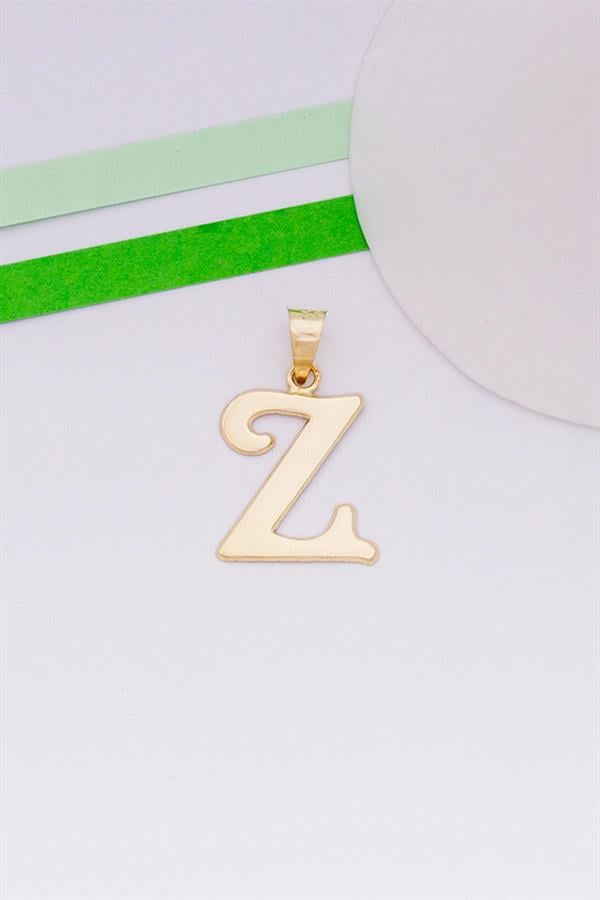 14 Ayar Altın Z Harf Şirin Kolye Ucu