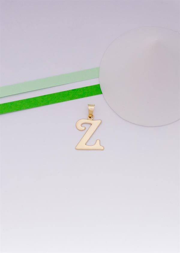 14 Ayar Altın Z Harf Şirin Kolye Ucu