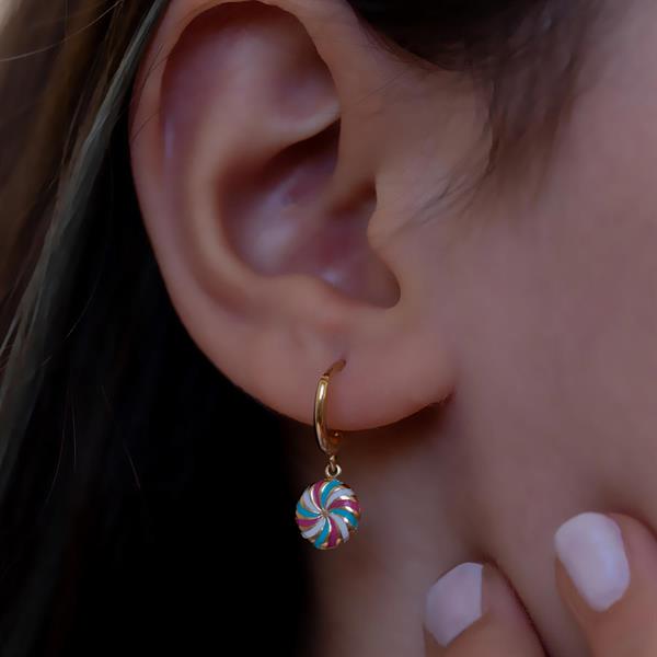 14 Ayar Altın Renkli Halka Çocuk Küpe