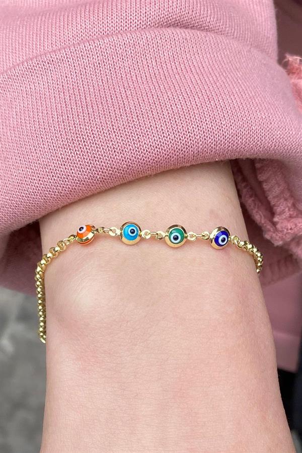 14 Ayar Altın Renkli Çocuk Bileklik