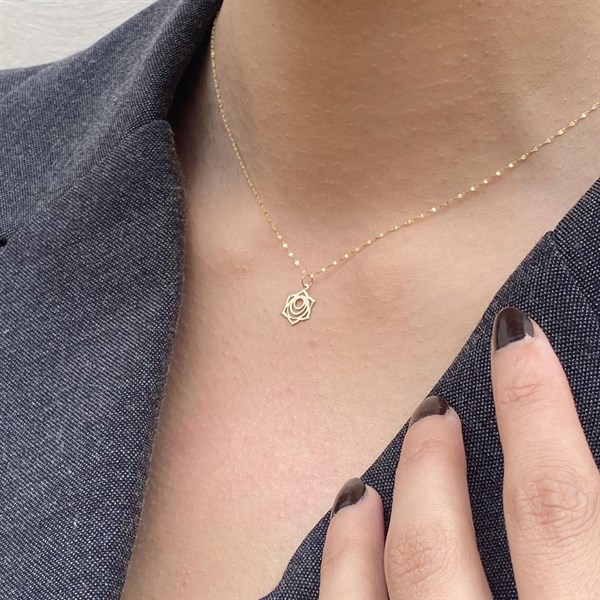 14 Ayar Altın Sakral Çakra Kolye