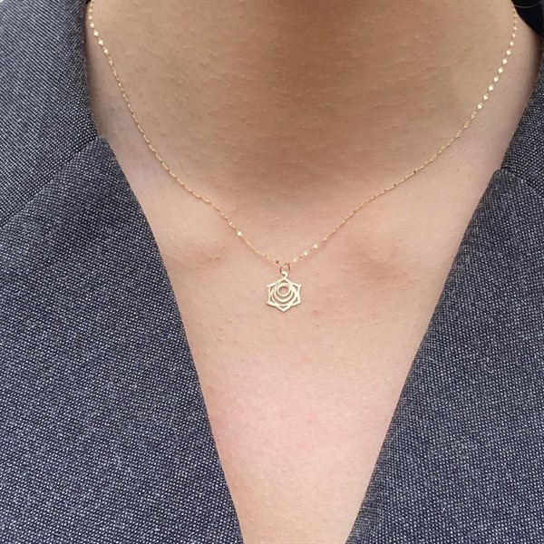 14 Ayar Altın Sakral Çakra Kolye