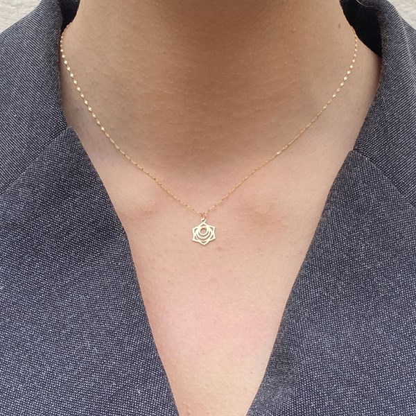 14 Ayar Altın Sakral Çakra Kolye