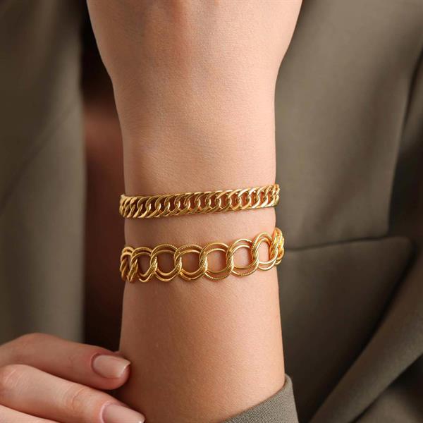 14 Ayar Altın Samanyolu ve Gurmet Kombin Bileklik