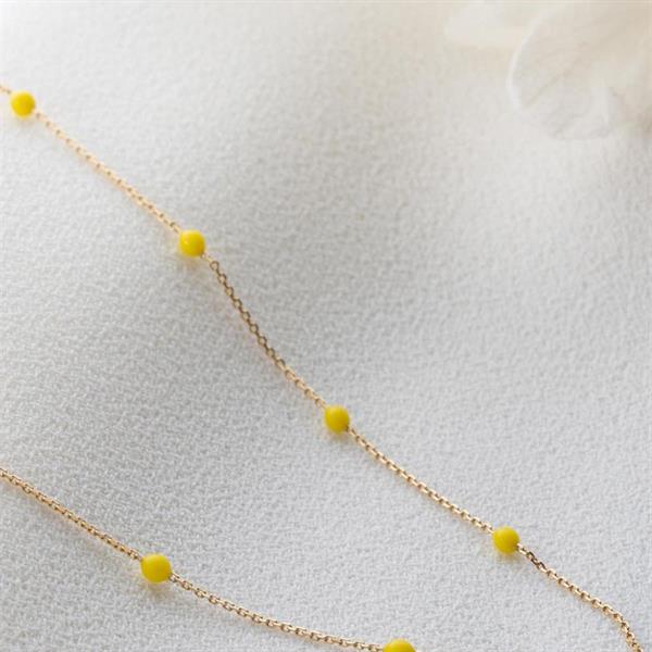  14K Yellow Gold Mini Ball Necklace